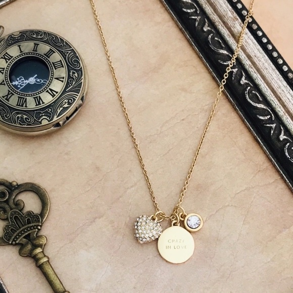 KATE SPADE • Gold Crazy In Love Pendant Necklace - Picture 6 of 6